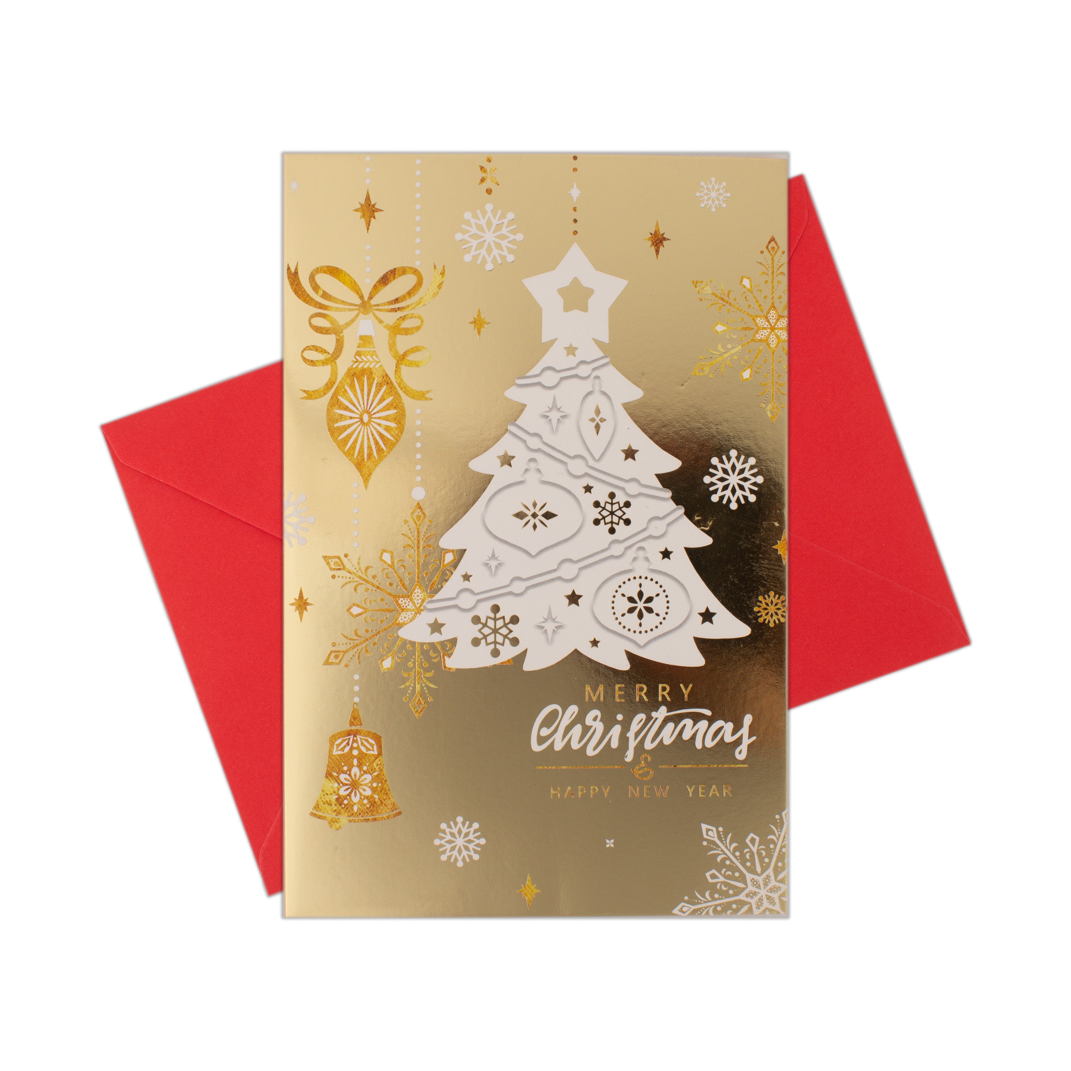 Christmas Greeting Card with Foil Detailing & Envelope Holiday Sparkle 11.8 X 17.8cm 1pc