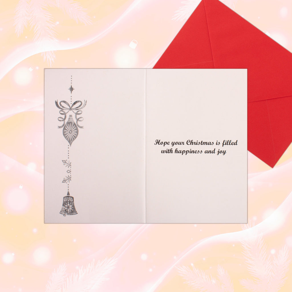 Christmas Greeting Card with Foil Detailing & Envelope Holiday Sparkle 11.8 X 17.8cm 1pc