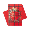 Christmas Greeting Card with Foil Detailing & Envelope Christmas Wreath 11.8 X 17.8cm 1pc