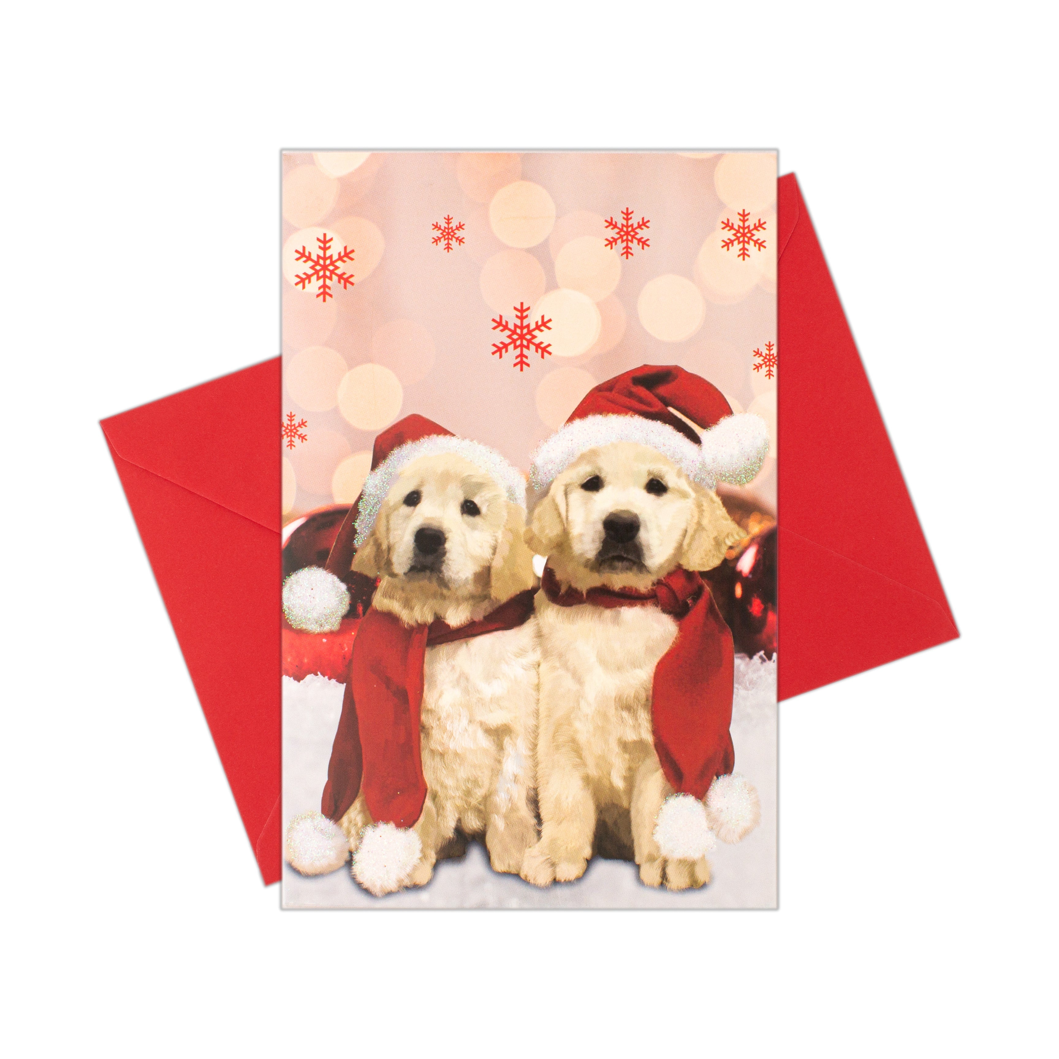 Christmas Glitter Greeting Card & Envelope Pawsome Winter 11.8 X 17.8cm 1pc
