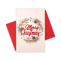 Christmas Glitter Greeting Card & Envelope Joyful Wishes 11.8 X 17.8cm 1pc