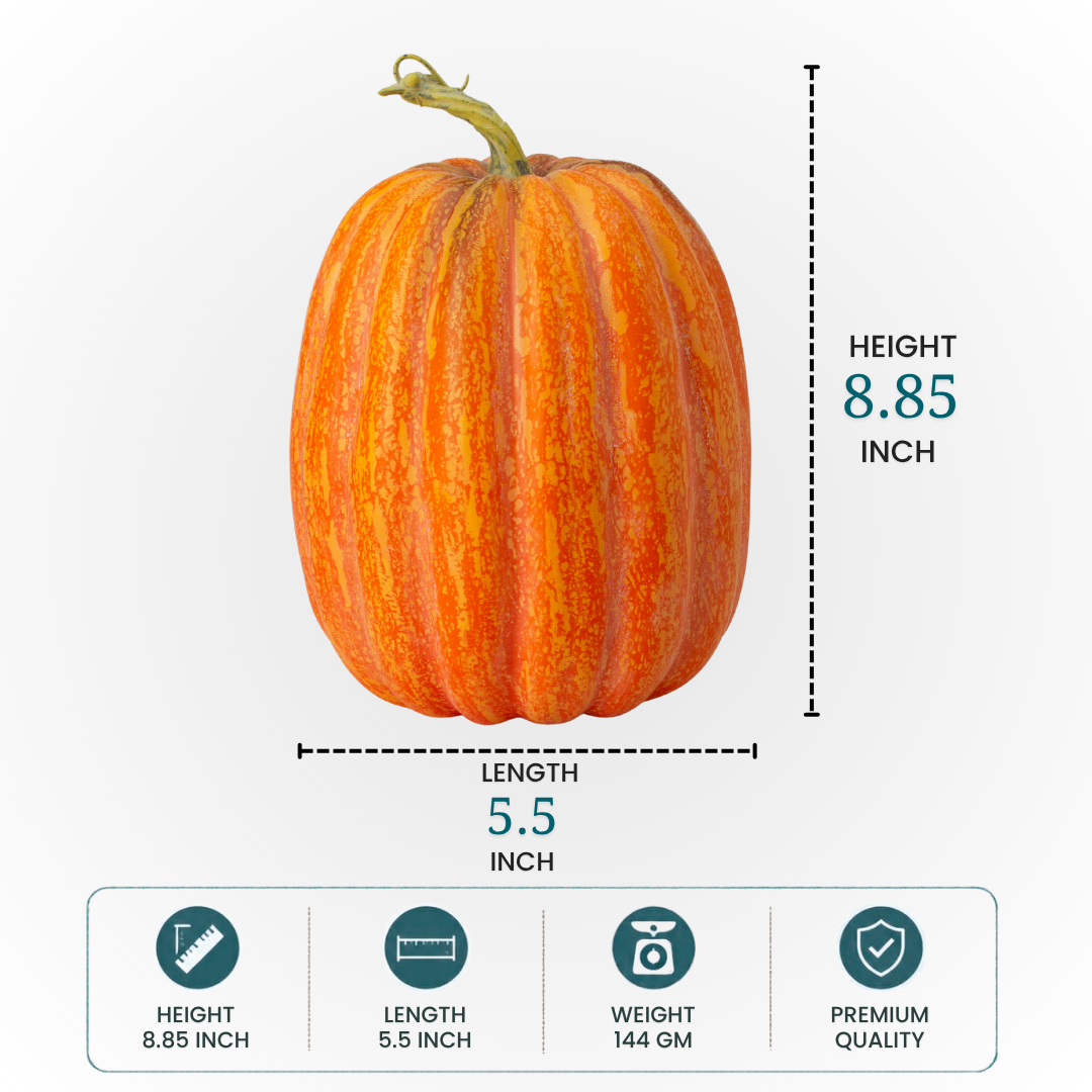 Artificial Pumpkin W 5.5 X L 8.85inch 1pc