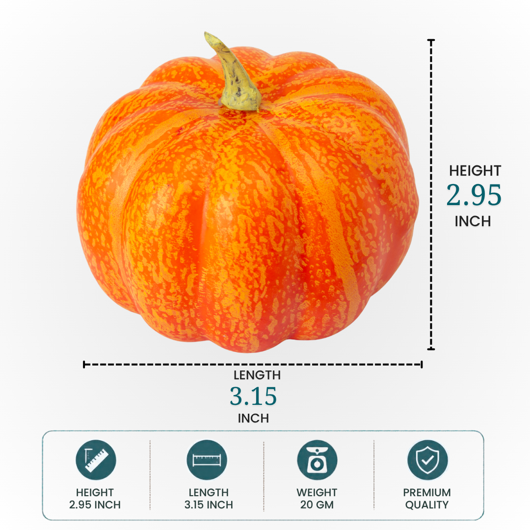 Artificial Pumpkin L 3.15 X W 2.95inch 1pc