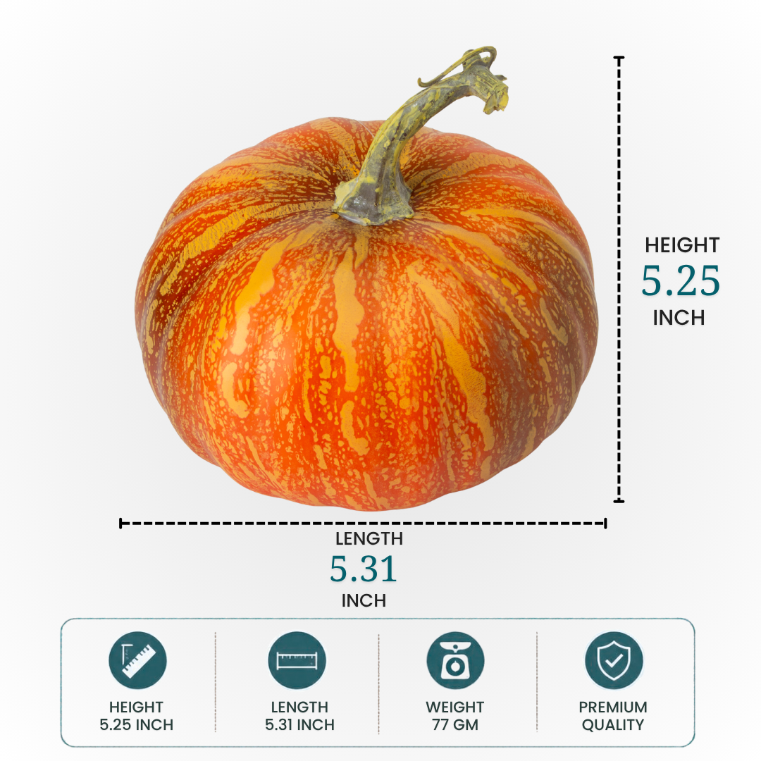 Artificial Pumpkin W 5.3 X L 6inch 1pc