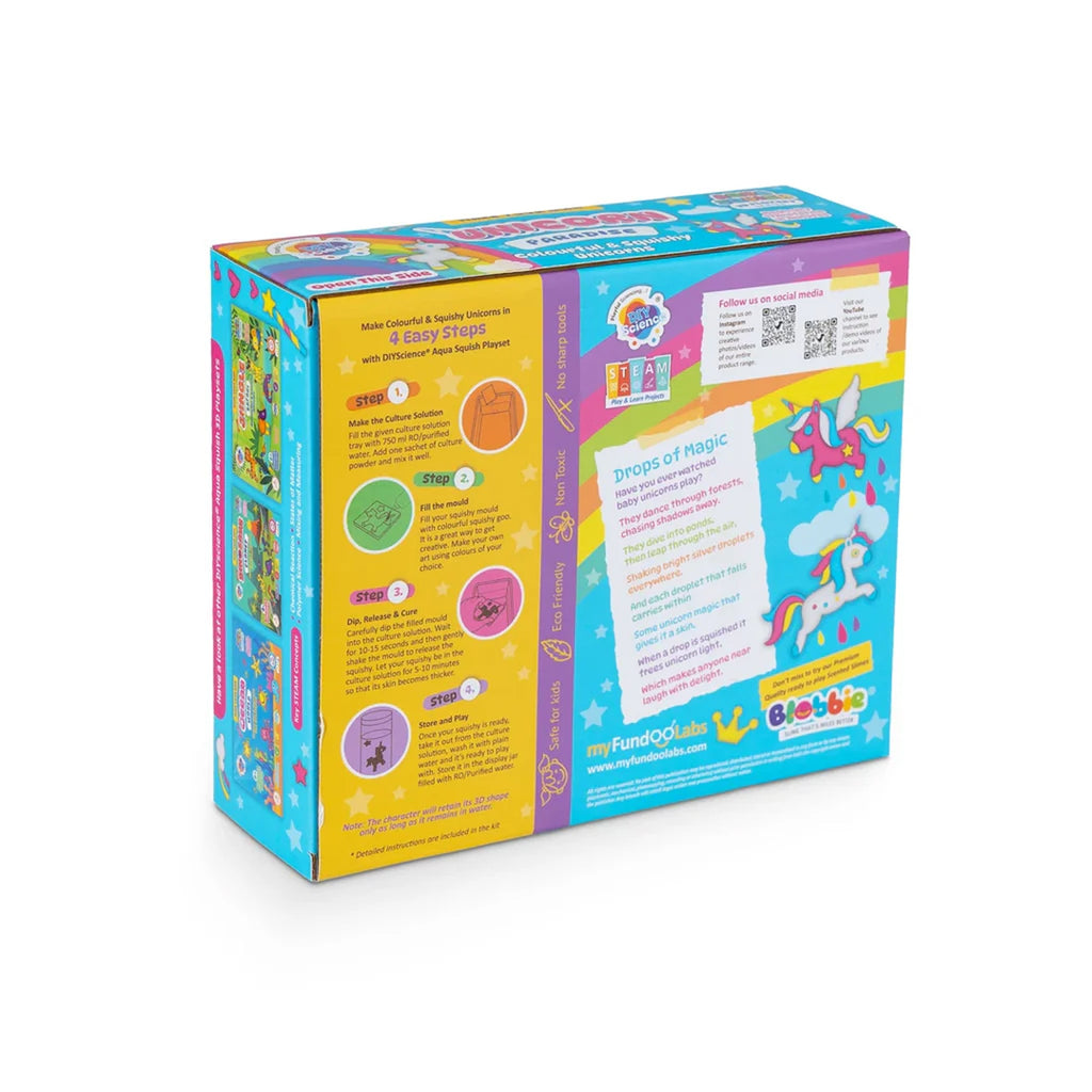 DIY Aqua Squish Make 3D Squishy Unicorns with Moulds and Slime Unicorn Paradise Box