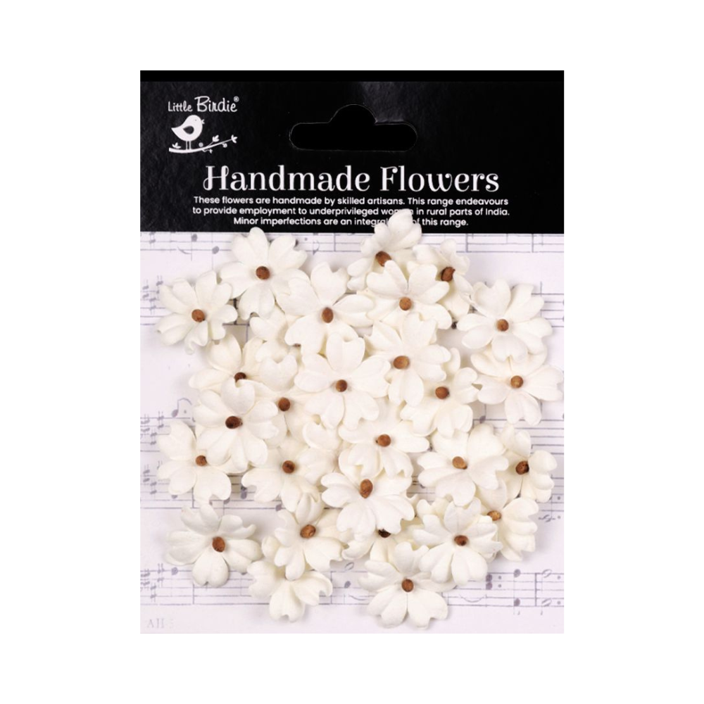 Handmade flowers Ivory Pearl Carin Approx 2.5cm 30pc