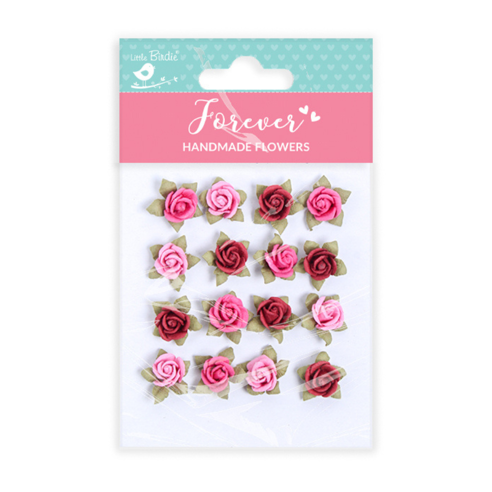 Handmade flowers Mini Roses 16Pc