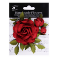 Handmade Flowers Cardinal Red Irma Approx 12.5cm 1pc