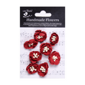 Handmade Flowers Cardinal Red Jocelyn Approx 3cm 8pc