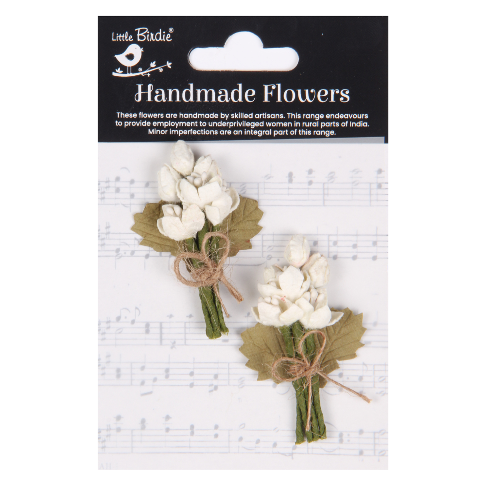 Handmade Flowers Ivory Pearl Jubilee Approx 3.5Cm 2Pc