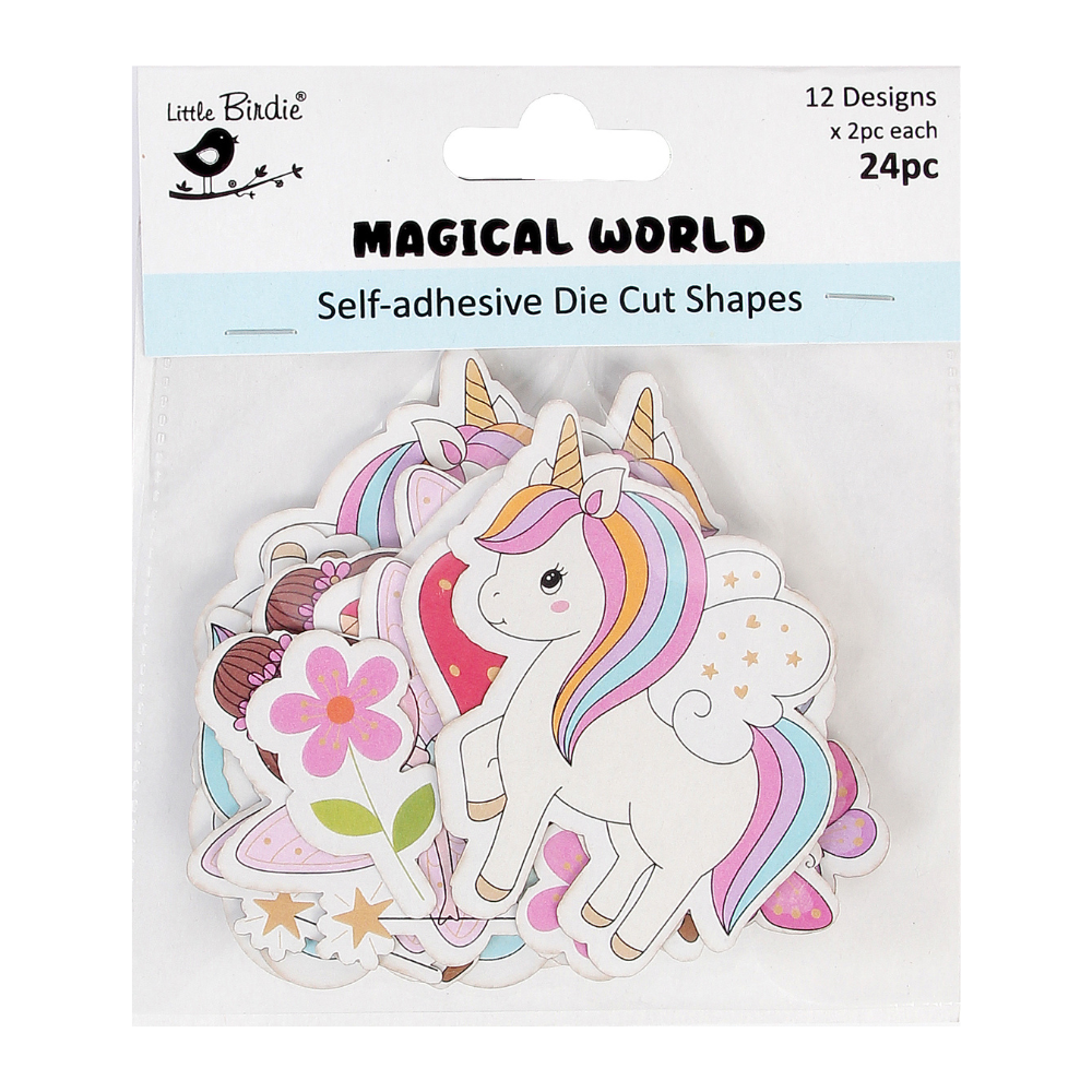 Self - Adhesive Die Cut Shapes Magical World 24pc
