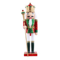 Nutcracker Sequin Coat Soldier Ornaments Red & Green 30cm 1pc