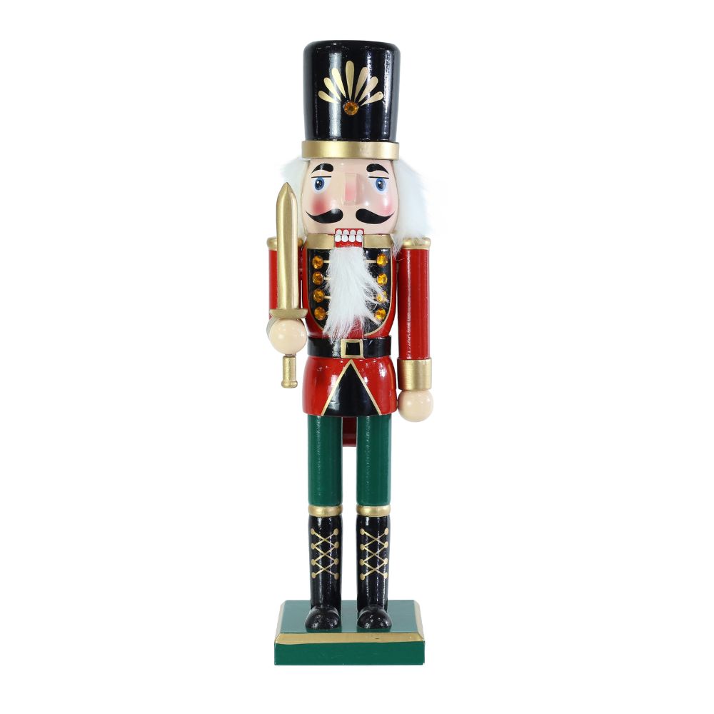 Nutcracker Classic Soldier Ornaments Sword Red 38cm 1pc