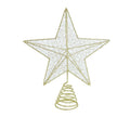 Glitter Wire Star Tree Topper Gold 20cm 1pc