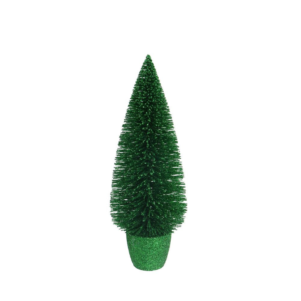 Potted Glitter Tree Green 22cm 1pc