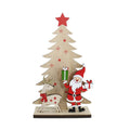 Table Tree With Santa Reindeer Natural 12 X 4.5 X 20cm 1pc