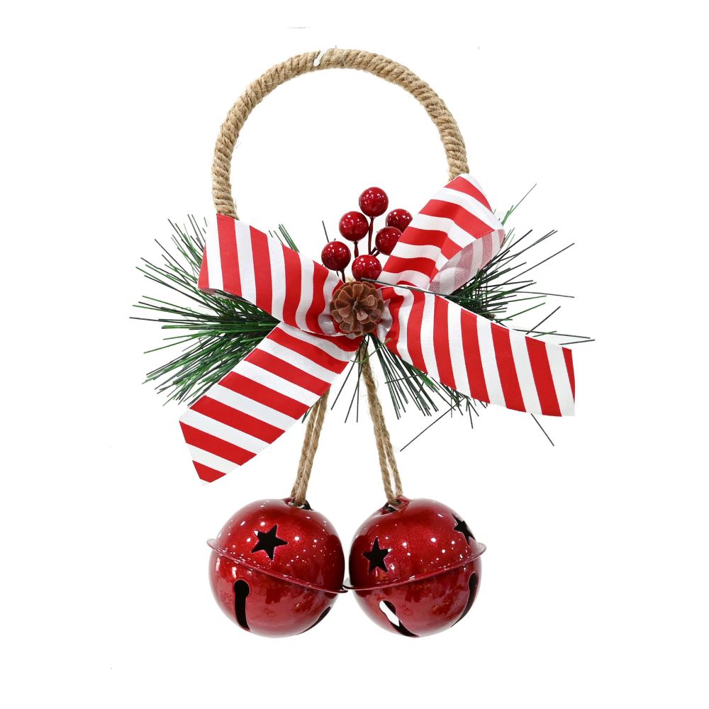 Mini Twin Nutbell Door Hanger Red 50mm 20cm 1pc