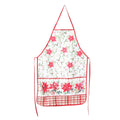 Apron Printed Adult Poinsettia Flower 1pc