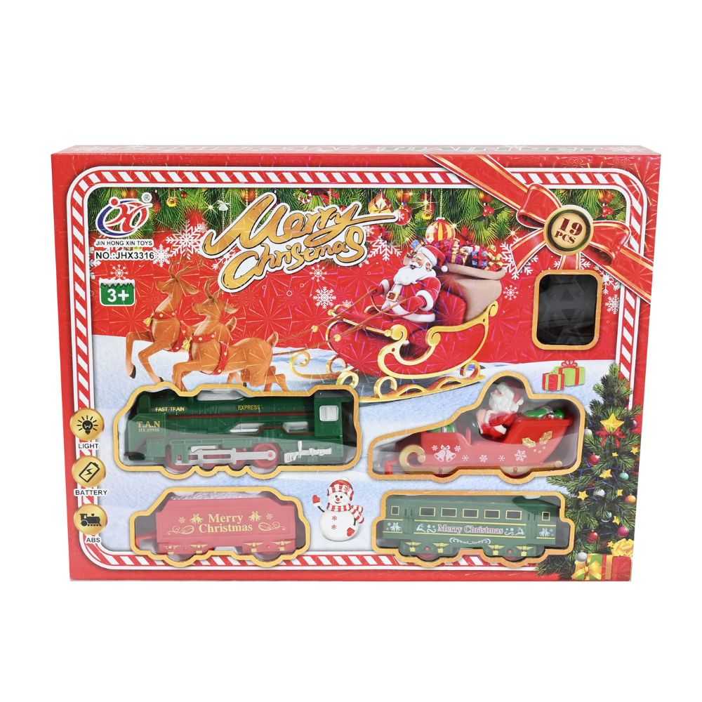 Christmas Train Set 19pc 4 Carriage Box