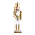 Nutcracker Sequin Coat Soldier Ornaments Gold 30cm 1pc