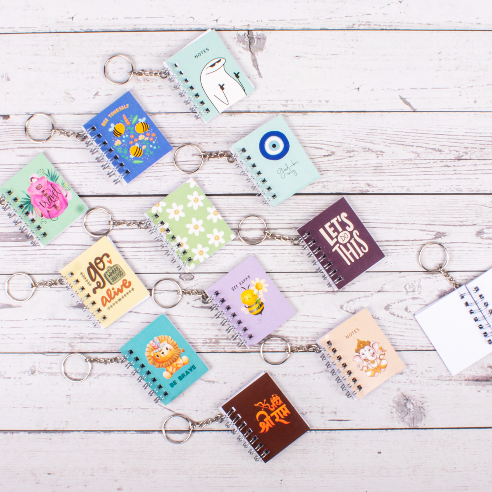 Keychain Notebook Bee Yourself L6.8 X W5.3cm 70gsm 80pages 1 Book
