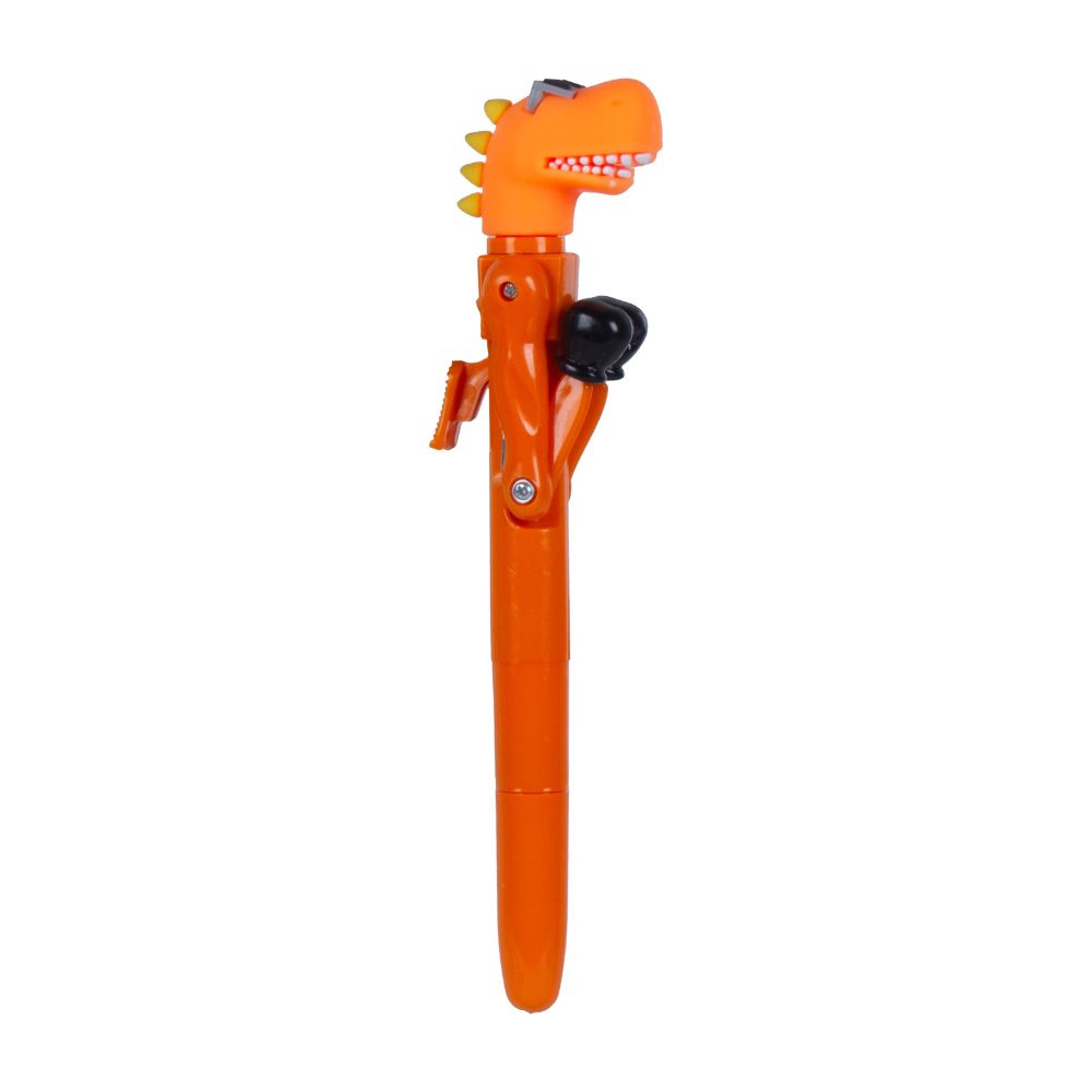 Ballpoint Blue Pen with Boxing Dino Orange 0.7mm Tip 1pc