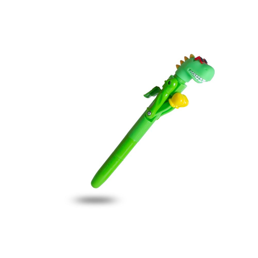 Ballpoint Blue Pen with Boxing Dino Green 0.7mm Tip 1pc