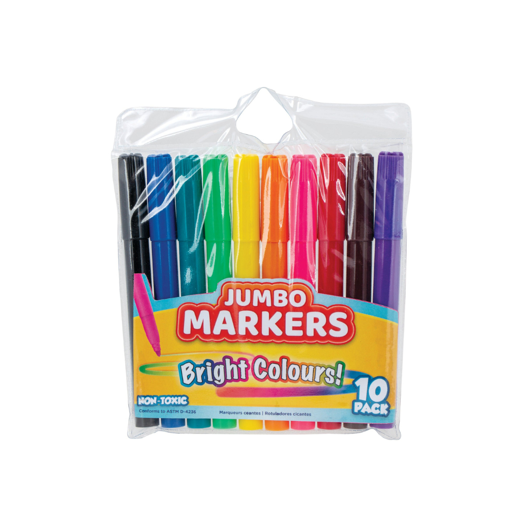 Jumbo Coloured Marker 10Pc Ub