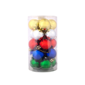 Christmas Decoration Matte Finish, Glittered Bauble Assorted colours 4cm 20pcs 1 Box