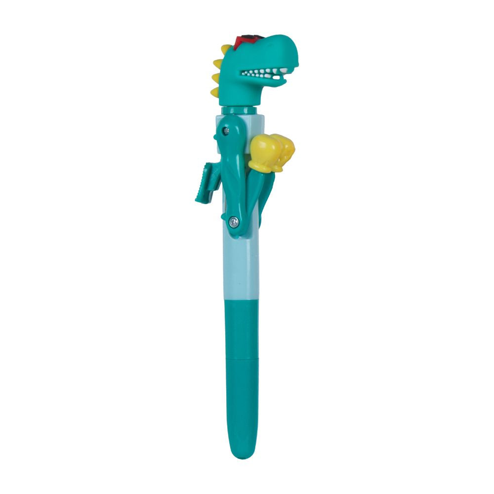 Ballpoint Blue Pen with Boxing Dino Teal 0.7mm Tip 1pc