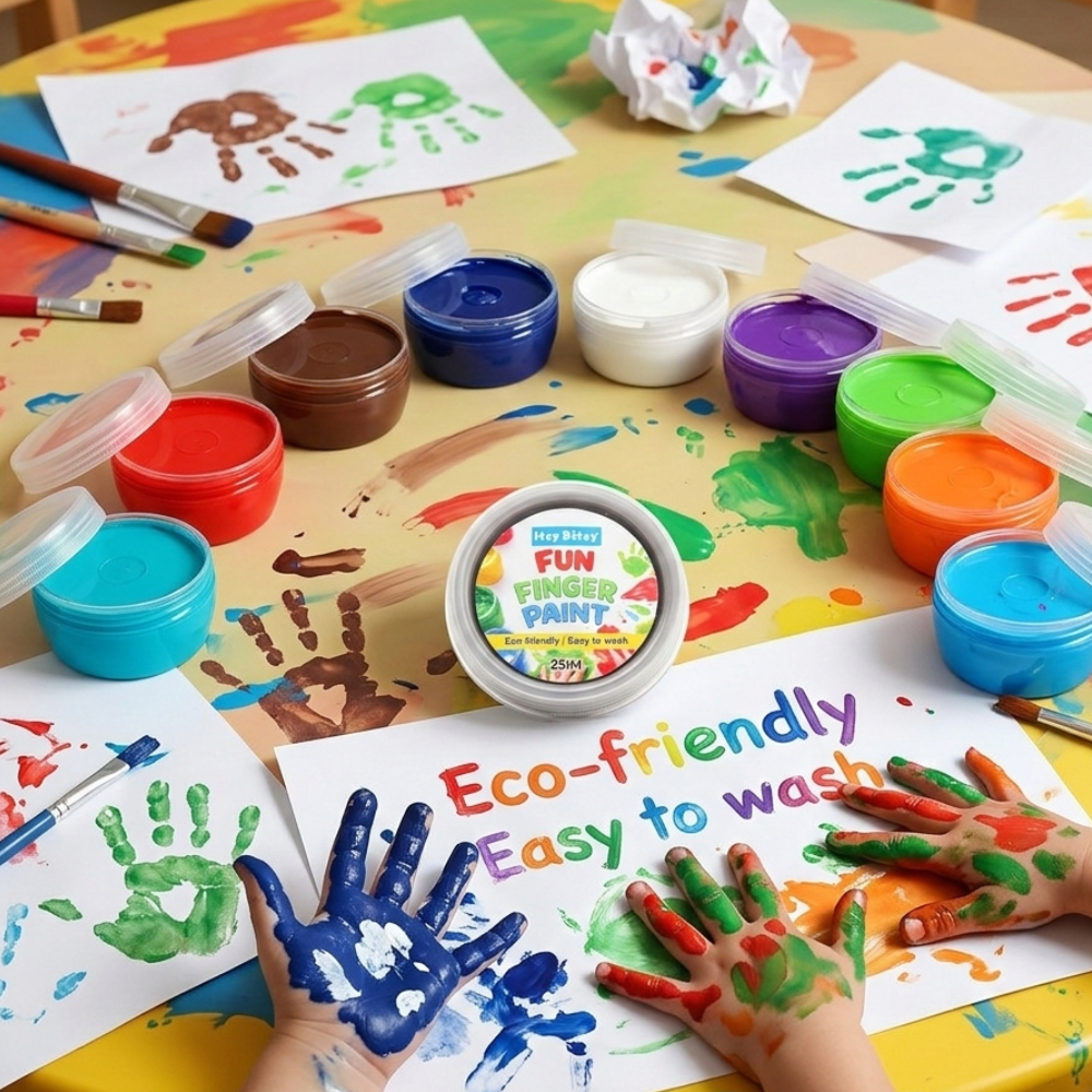 Fun Finger Paint Yellow 25ml Wide mouth container