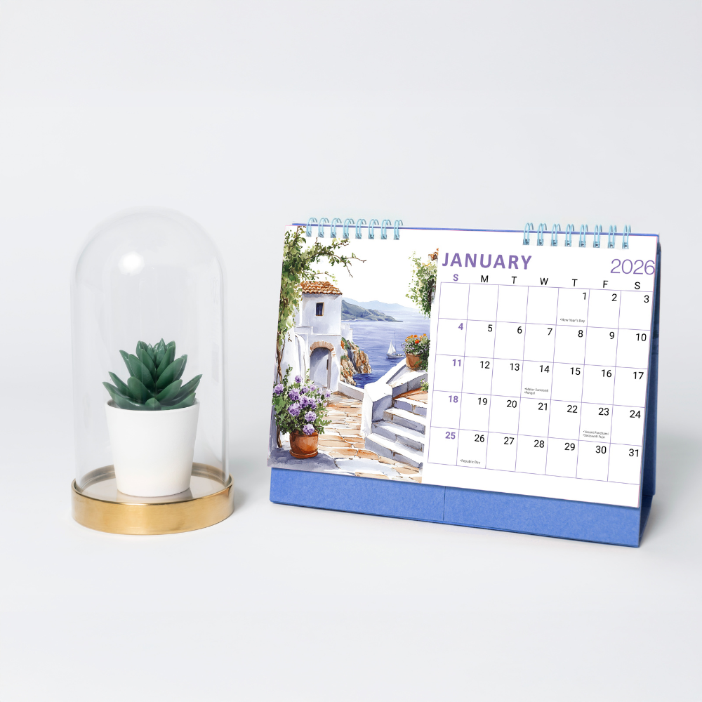 Desk Calendar 2026 Euro Wanderer 9 X 6inch 12 Sheets