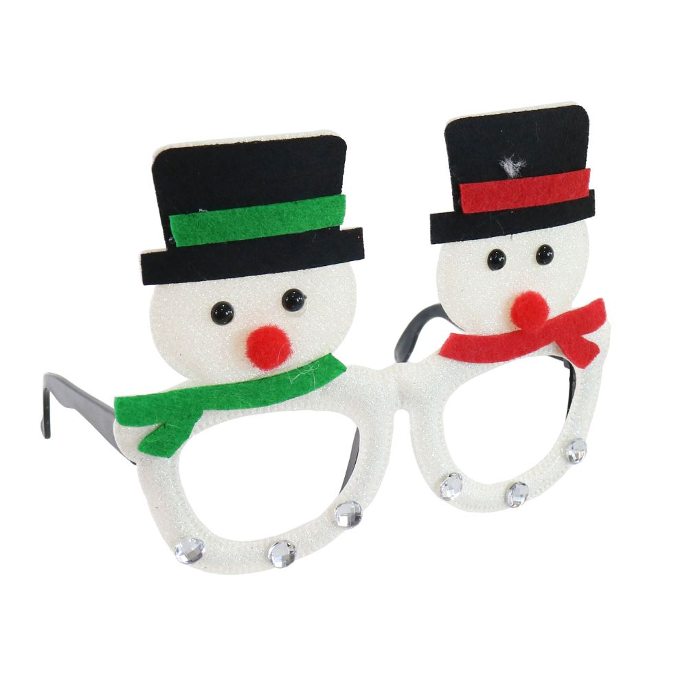 Christmas Glitter Santa Snow Man Eye Glasses/Goggles Adult and Kids 1pc