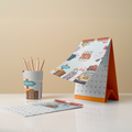 Desk Calendar 2026 Travel Adventure with 80 Travel Emoji Stickers 6 X 9inch 13 Sheets