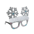 Christmas Glitter Snowflakes Eye Glasses/Goggles Adult and Kids Silver 1pc