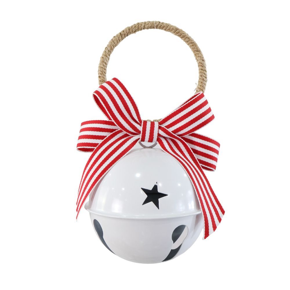Nutbell Hanger Candystripe with Bow White 20cm 1pc