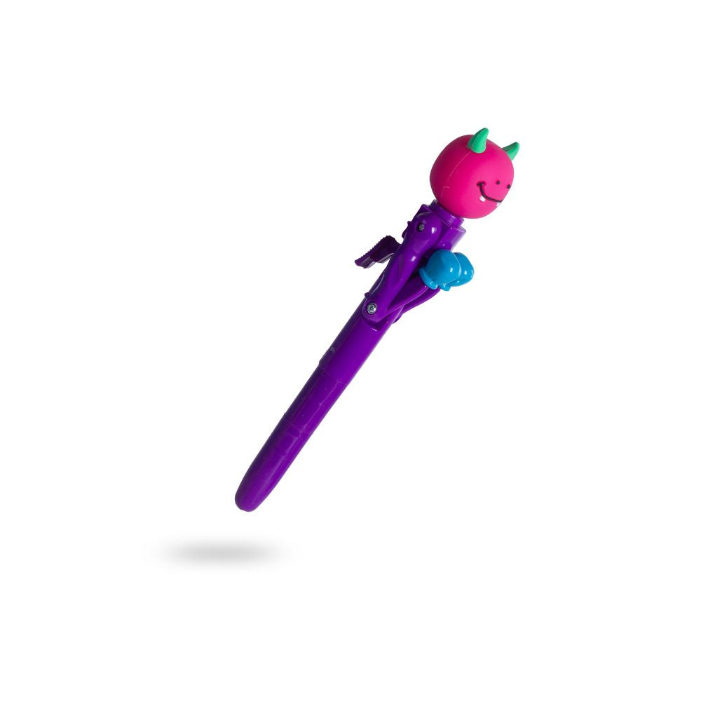 Ballpoint Blue Pen with Boxing Monster Pink 0.7mm Tip 1pc