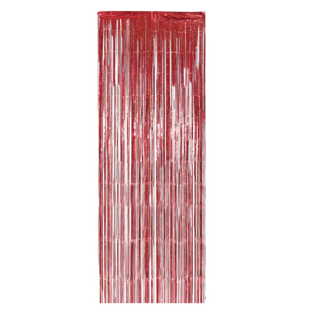 Tinsel Curtain Red 1mtr X 2mtr 1pc