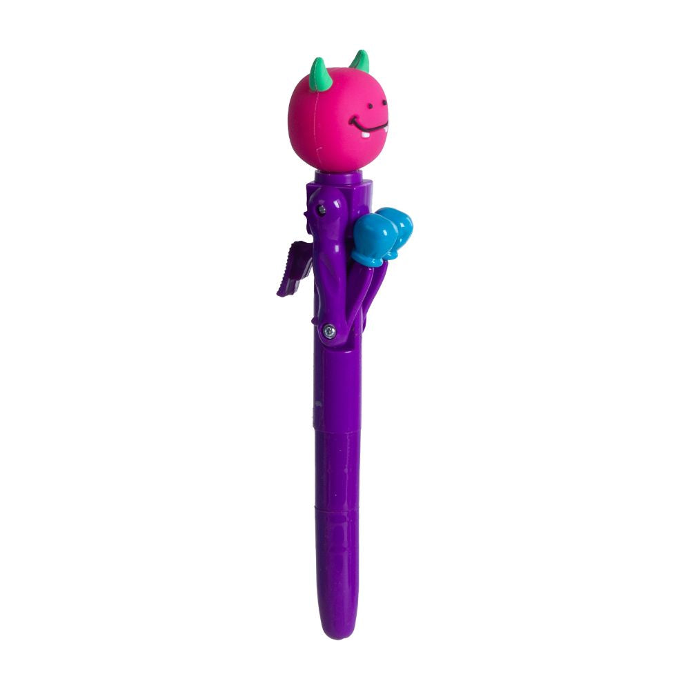 Ballpoint Blue Pen with Boxing Monster Pink 0.7mm Tip 1pc