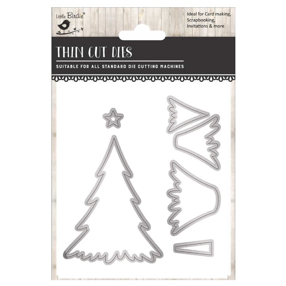 Christmas Thin Cut Dies Christmas Tree 71 x 71mm 6pc