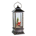 Christmas Snow Globe Lighted Musical Lantern Santa Standing with Tree USB and Battery Powered 14 X 14 X 31cm 1pc Box