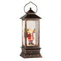 Christmas Snow Globe Lighted Musical Lantern Santa with Lamp USB and Battery Powered 14 X 14 X 31cm 1pc Box