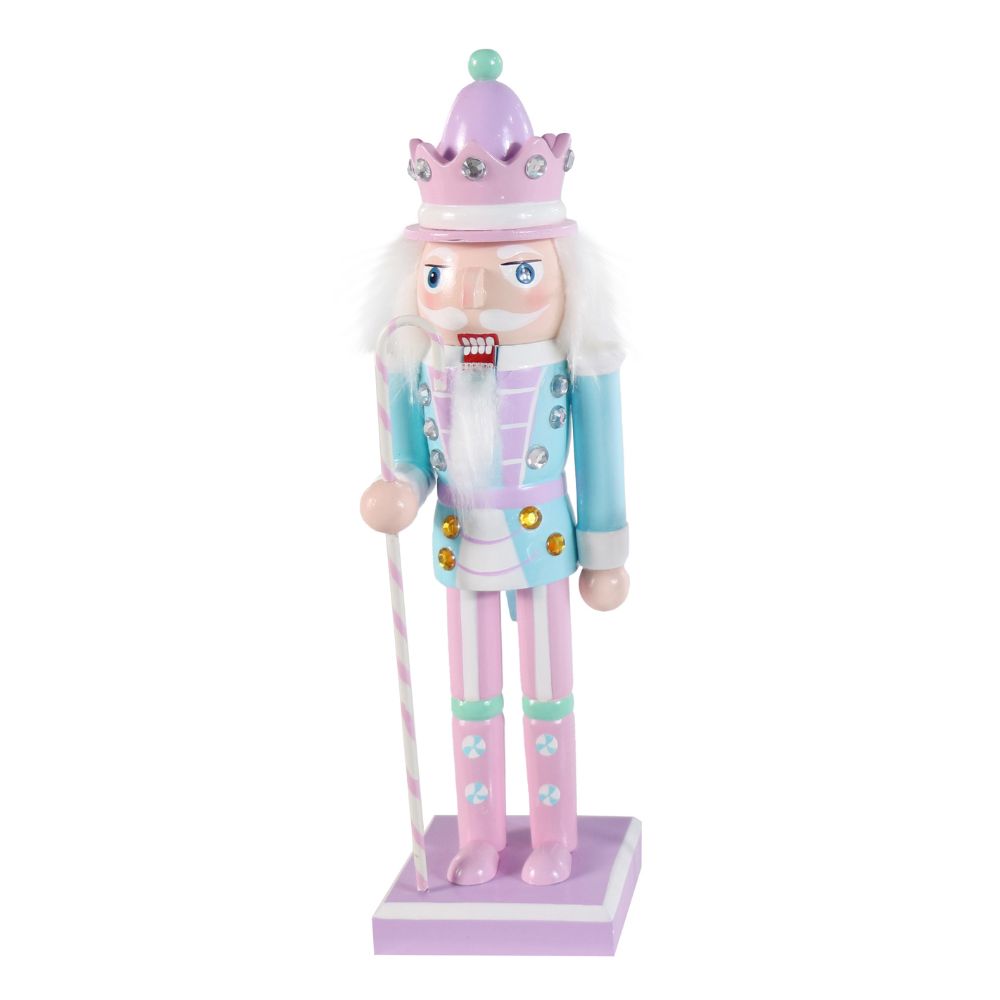 Nutcracker Pastel Candy Colour Candy Cane Stick 25cm 1pc
