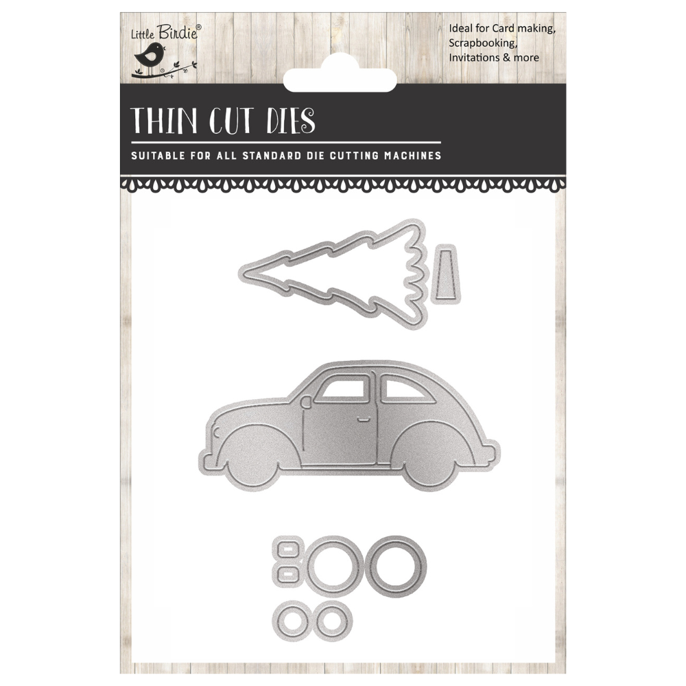 Christmas Thin Cut Dies Christmas Ride 64 x 45mm 4pc