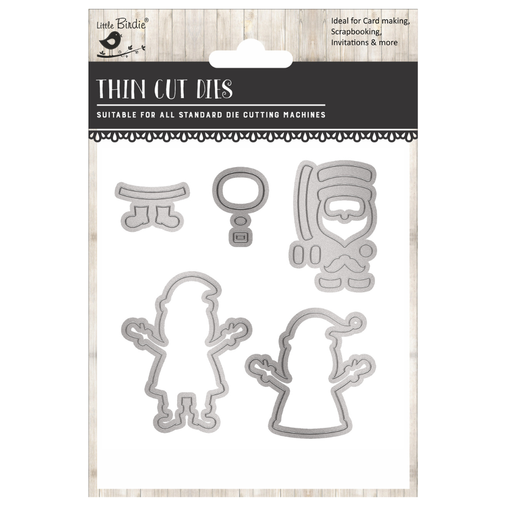 Christmas Thin Cut Dies Santa Claus 128 x 72mm 5pc