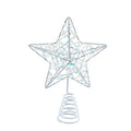 Star Tree Topper Metallic White 13cm 1pc