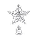 Star Tree Topper Metallic Silver 13cm 1pc
