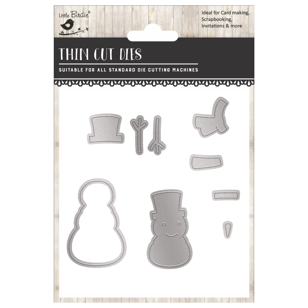 Christmas Thin Cut Dies Snowman 85 x 58mm 9pc