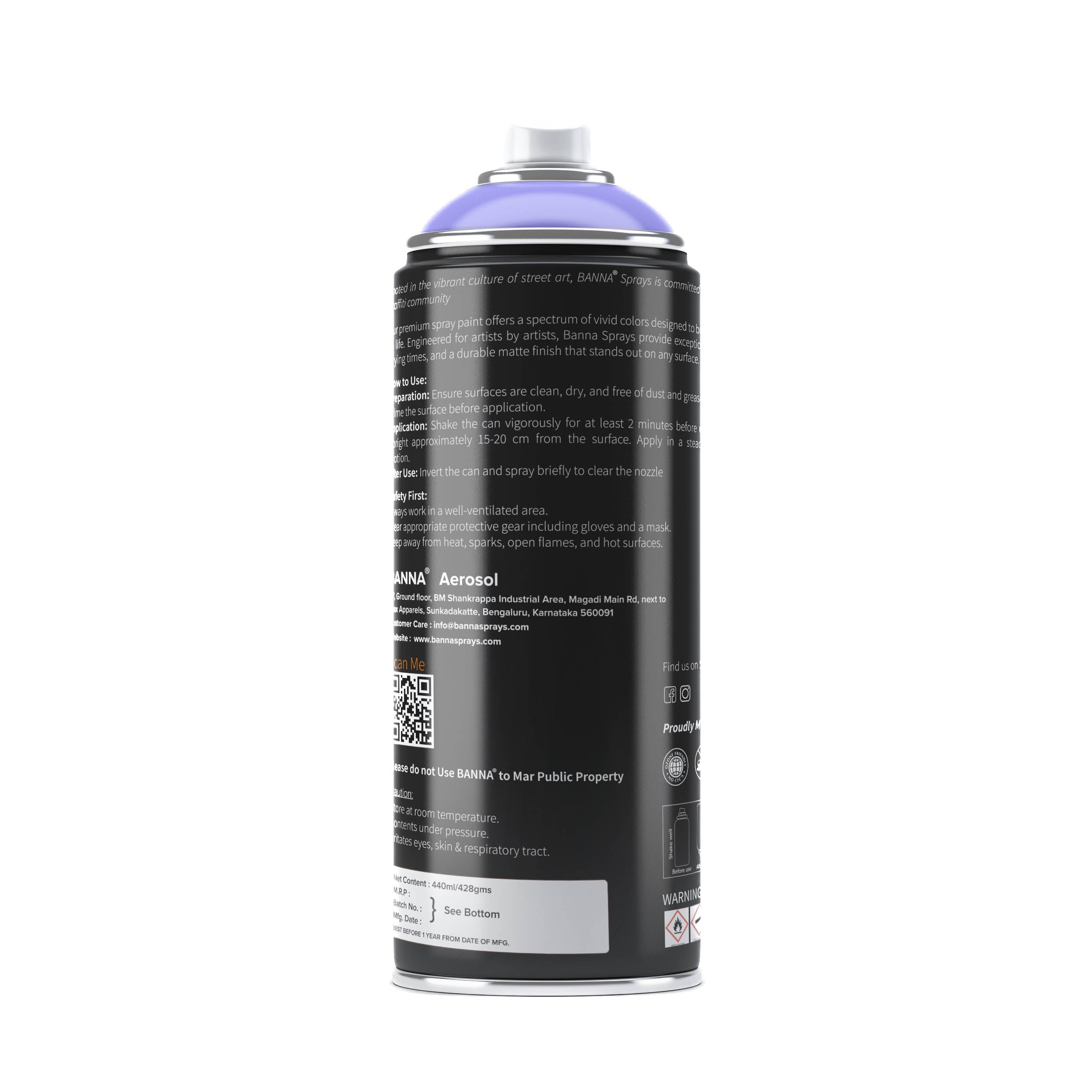 Graffiti Spray Paint Viola Middle 400ml Bottle