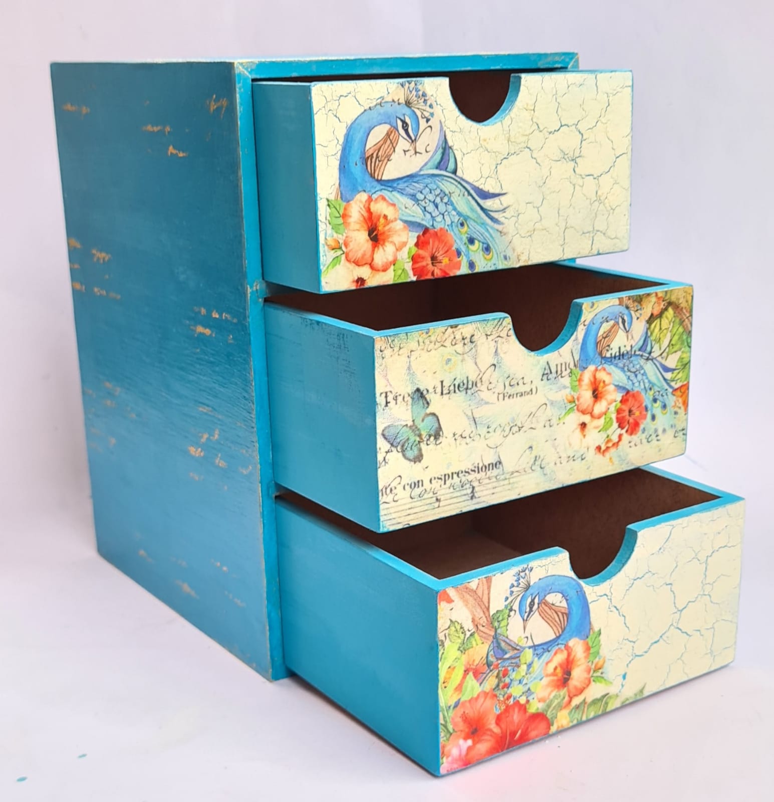 Vintage decoupage chest of drawers